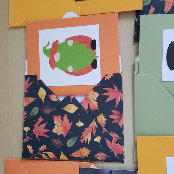Handmade Mini Gnome Halloween Cards & Envelopes - Picture 3 of 13